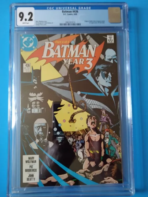 Batman #436 CGC 9.2 (1989) 1st App. Tim Drake