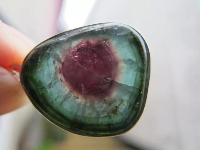 Watermelon Tourmaline Crystal Pendant silver 925 rare natural Healing find Love