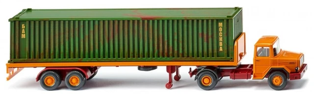 WIKING - CAMION avec remorque porte containers - HANOMAG Henschel - P.I