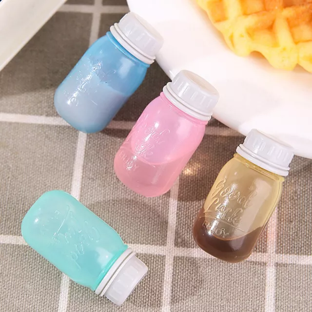 4PCS Mini Sauce Seasoning Box Barbecue Kitchen Transparent Bottle With Lid Jar