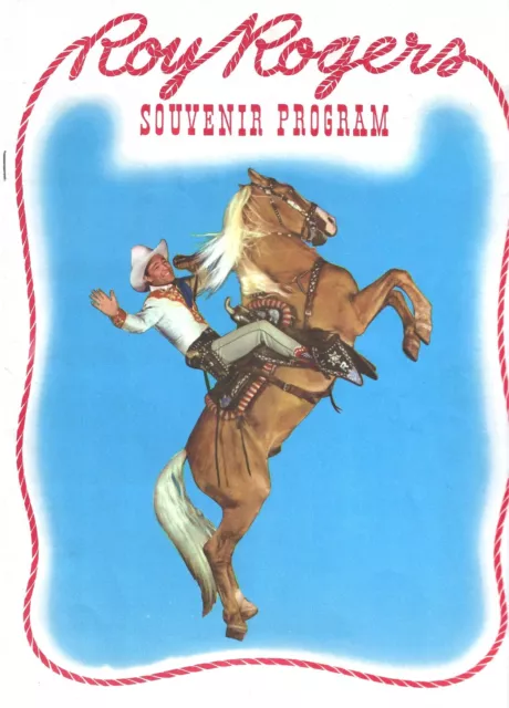 Vintage ROY ROGERS & Trigger Souvenir Program~Dale Evans~Rodeo~Fans~Variety Show