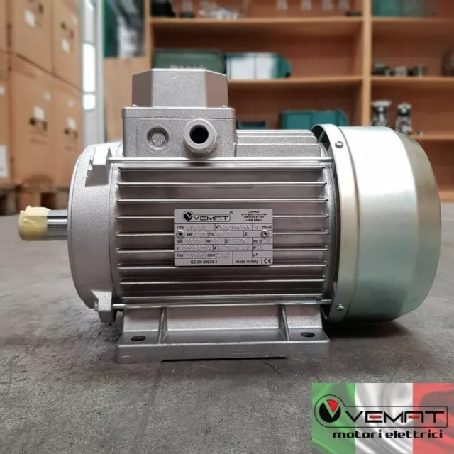 Motore elettrico trifase 3 HP 2,2 kW - MEC90 - 2800 giri - VEMAT Made in Italy