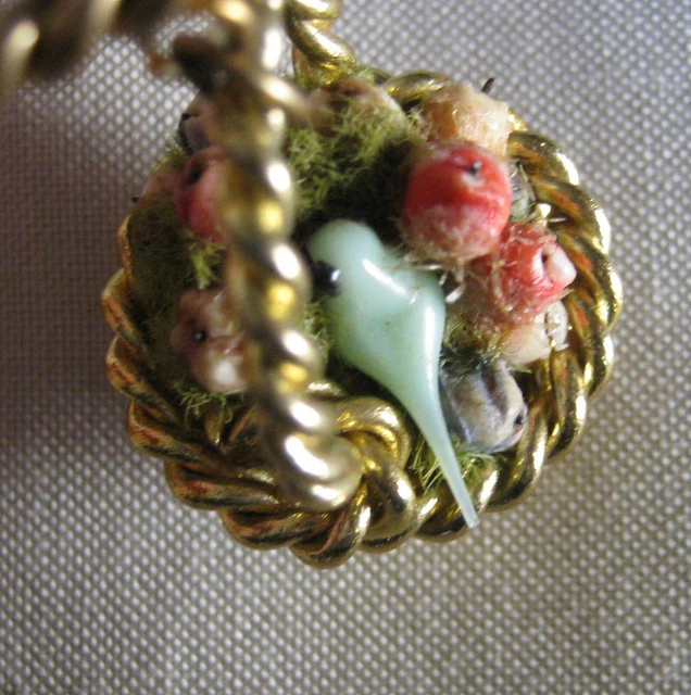 Ancienne Broche Rousselet En Verre Avec Perle – Vintage