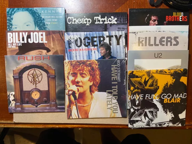 Lot of 10 Promo Sampler Singles CD's Bruce,Kenny G,Billy Joel, Rush, U2...
