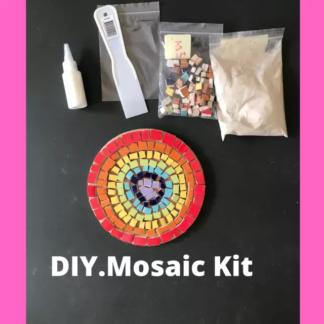 DIY. Mosaic Kit. Stand for hot. Ceramic mosaic trivet Good for Beginners  .Decor