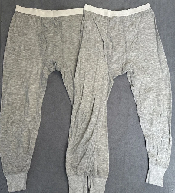 MORGAN MILLS MENS Thermal Underwear Long Johns Drawers 100 Cotton