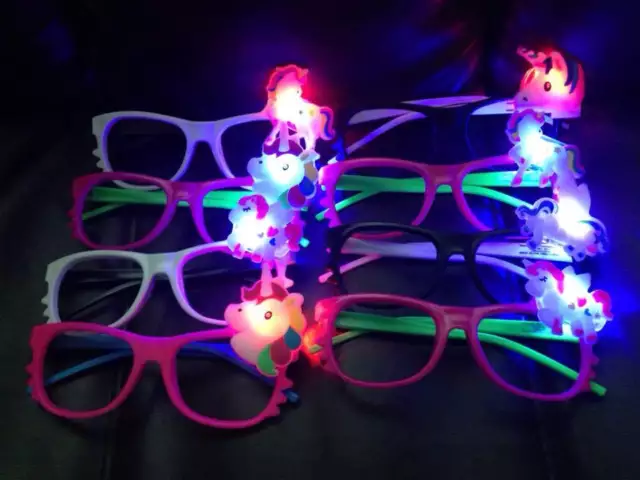 Light Up Flashing Unicorn Glasses Rave Party Adults Kids Favor Birthday Gift