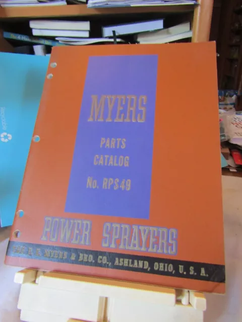 1948 F.E. Myers Repair Catalog No. RPS49 Power Sprayers Ashland OH VG 80p illust