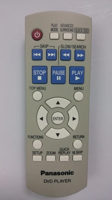 TÉLÉCOMMANDE AUTHENTIQUE PANASONIC N2QAYB000012 neuve pour lecteur DVD