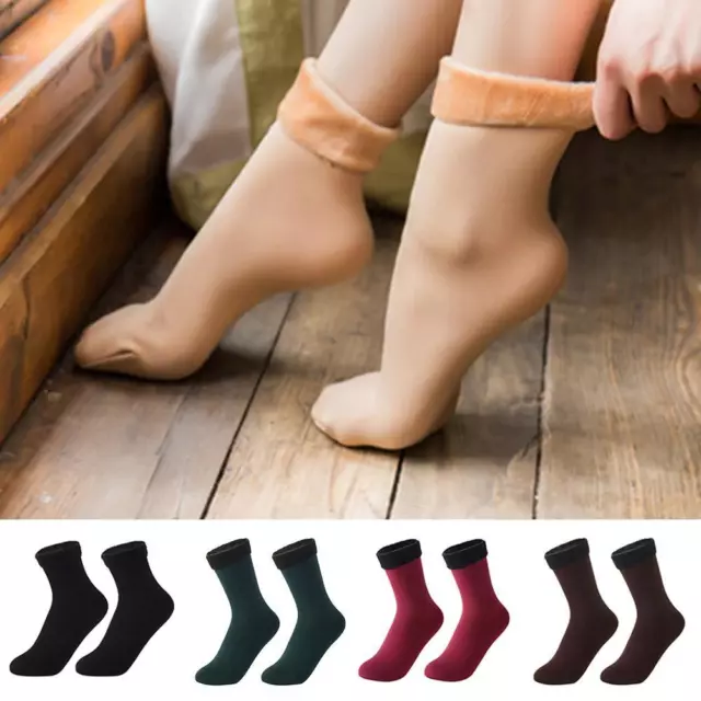 Women/Men Winter Boots Socks Warm Thermal Thick Fleece N ew✨c Soft Cosy S9X4