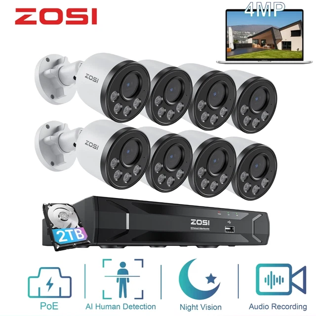 SET TELECAMERA DI sorveglianza Zosi 8 CH 3 MP mesh esterna WLAN 1 TB SET TELECAMERA DI sorveglianza Zosi 8 CH 3 MP mesh esterna WLAN 1 TB