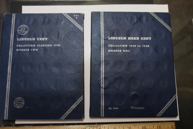 Whitman Lincoln Cent Coin Book Partial Wheat Penny Collection 1909-'50's #2 JSH