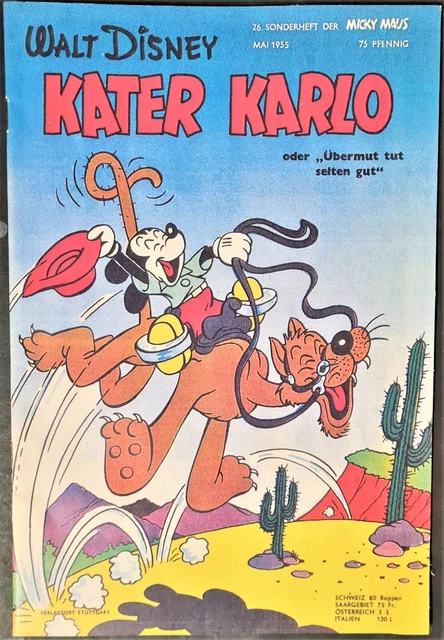 Micky Maus Sonderheft Comic Heft Nr.26 Original Ehapa 50 er Restauriert (1065)