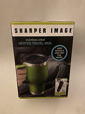 Stainless Steel Heated Travel 14OZ. Mug 12V DC Adapter Plug Included Brand New!!