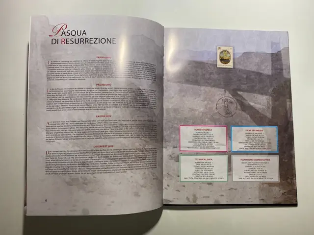 2012 Vaticano Libro Annata Folder Album Ufficiale Completo 3