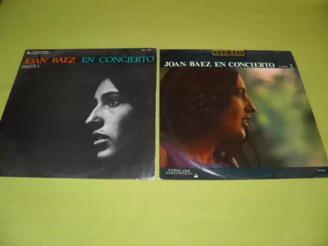 Joan Baez - En Concierto (In Concert) Part 1 & 2 RARE 1962 Mexico 1st Press 2xLP