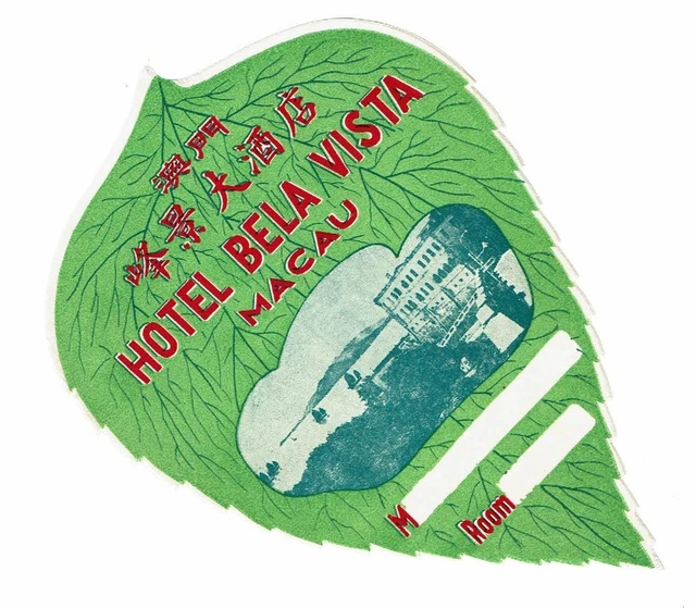HOTEL BELA VISTA luggage DECO label (MACAU-CHINA)