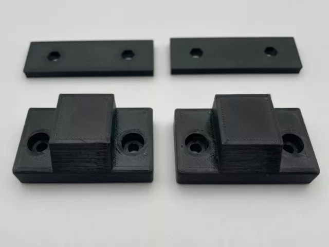 2 x Replacement Hinge Mounts and Plates for Technics SL-1200 & SL-1210