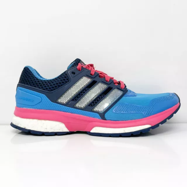 Adidas Womens Response Boost 2 Techfit B22997 Blue Running Shoes Sneakers Size 8