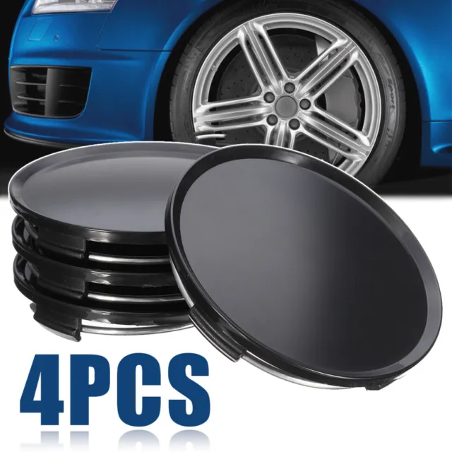 4pcs/set Universal 63mm Car Vehicle Wheel Center Hub Cap Cover Black bb