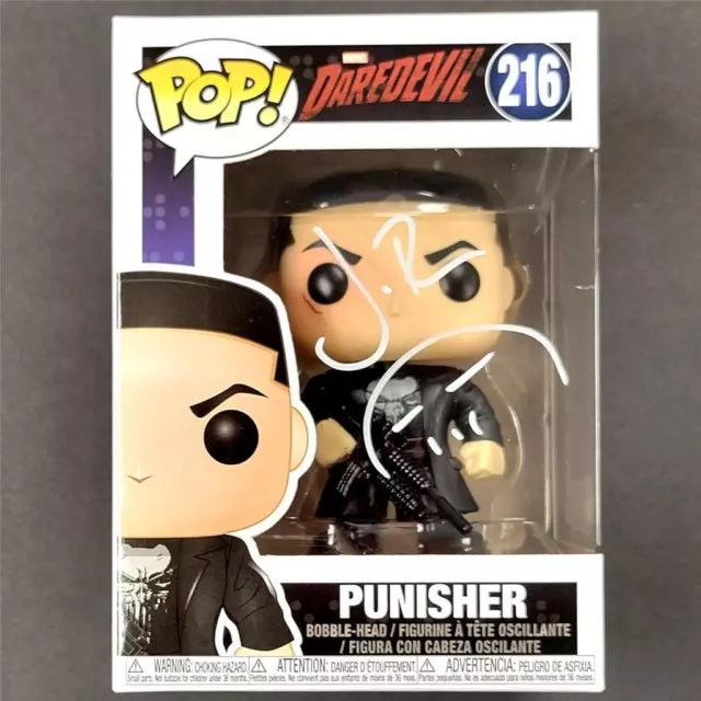Jon Bernthal signed Marvel Punisher Funko Pop Sketch autograph BAS Witness Holo