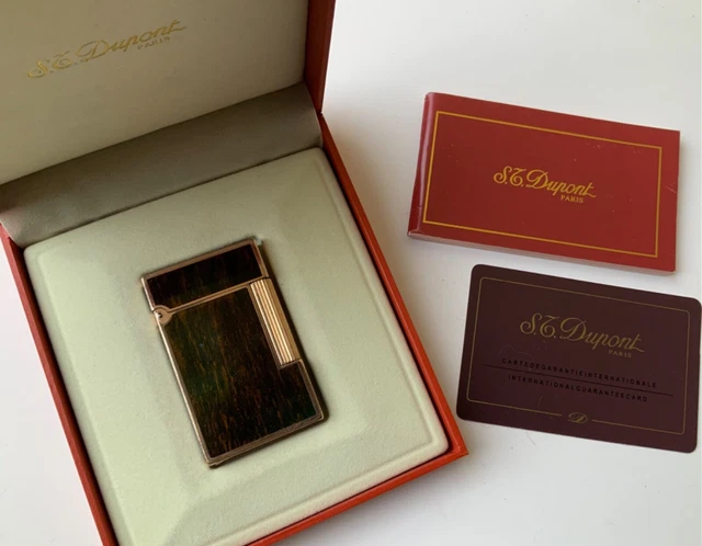 Briquet S.T. Dupont Soubreny, Laque De Chine Rouge Doré, Avec étui – Occasion France