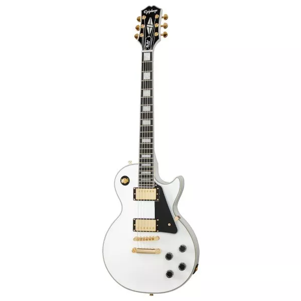 EPIPHONE Les Paul Custom Alpine White ❘ E-Gitarre ❘ ProBucker ❘ Tune-O-Matic