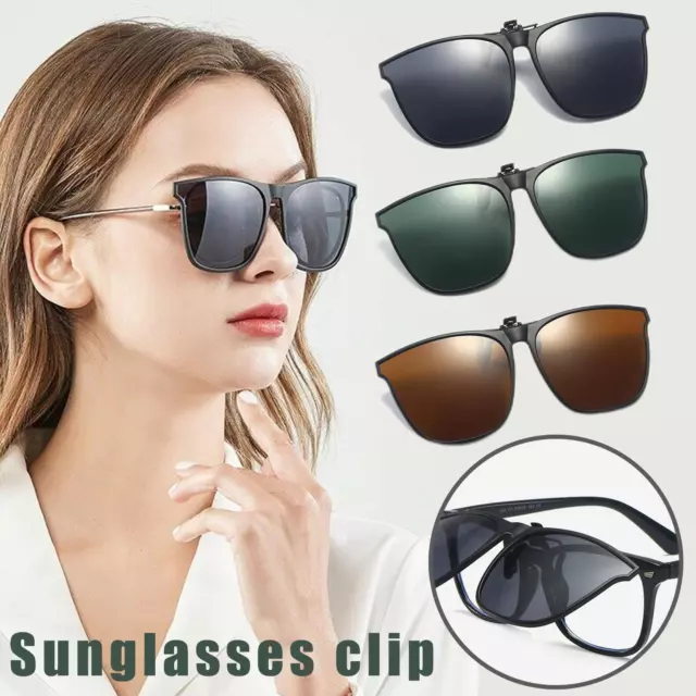 Polarised Clip On Flip Style Sunglass UV400 Protection Fishing Cycling R7T5