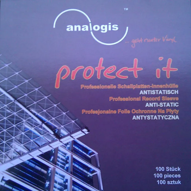 100 Analogis™ Lp/ 12" Antistatische Schallplatten Innenhüllen - New - Protect It