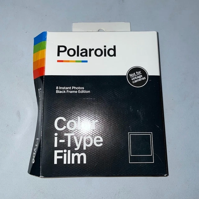Polaroid Color i-Type Film (8 Instant Photos Black Frame Edition) Produced 5/22