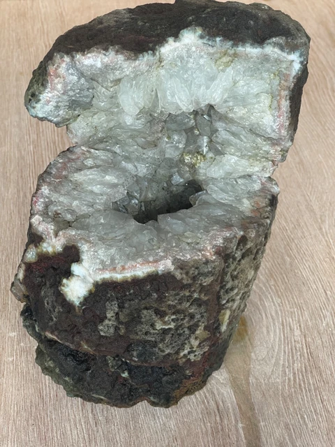 2-teiliger Bergkristall Quarz Kristall Druse Geode 9,9kg 27x20x15cm Marokko