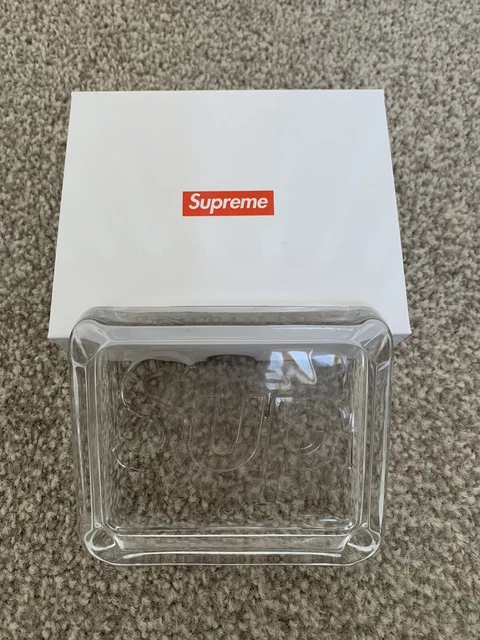 Supreme Debossed Glass Ashtray SUPREME DEBOSSED GLASS ASHTRAY Supreme Debossed Glass Ashtray SUPREME DEBOSSED GLASS ASHTRAY