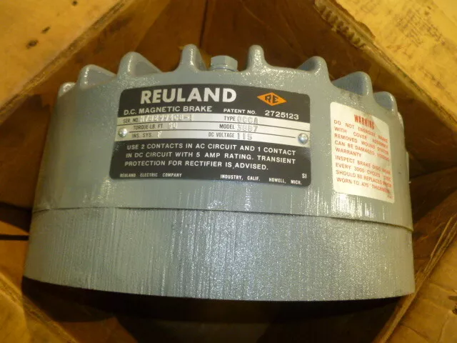 Reuland Electric 38B7 DC Magnet Brake electric Disc - New In Box