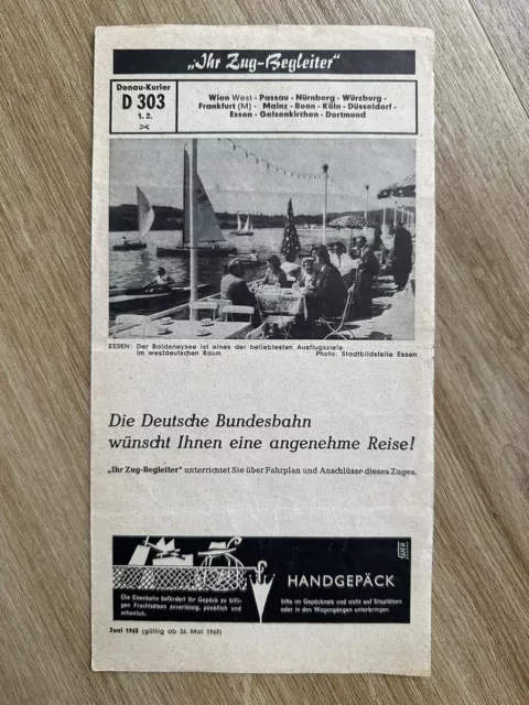 IZB Zugbegleiter, D 303 Donau Kurier, Wien - Frankfurt - Dortmund, Juni 1963, DB