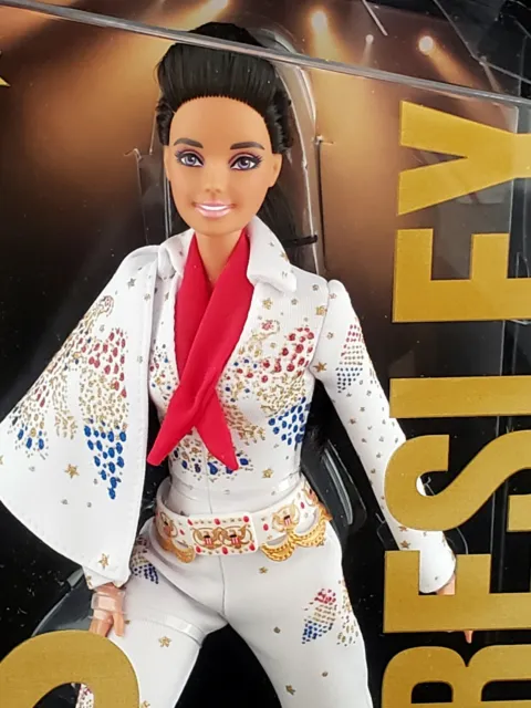 Elvis Presley Barbie Doll “American Eagle” Jumpsuit Barbie Signature Gold Label 2