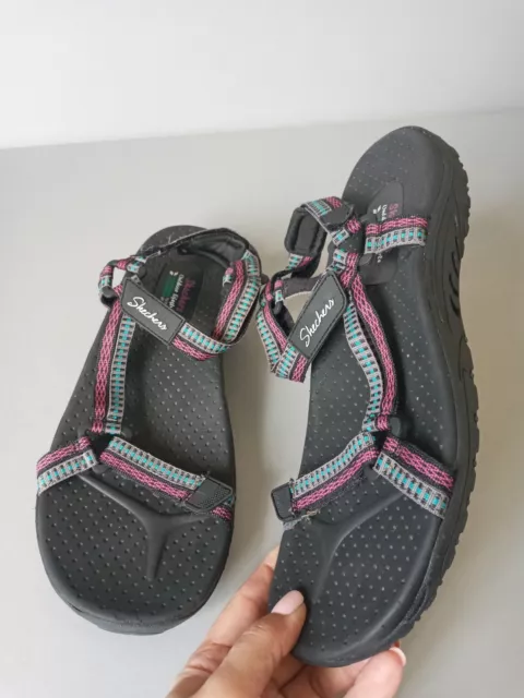 SKECHERS OUTDOOR LIFESTYLE reggae cup oh snap sandals blue womens