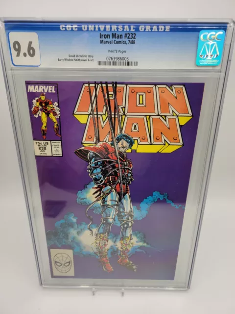 🌟 Marvel Comics Iron Man #232 CGC 9.6 Barry Windsor-Smith Bob Layton UNPRESSED