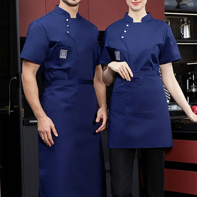 Chef Uniform Short Sleeves Catering Plus Size Hotel Kitchen Chef Top Soft