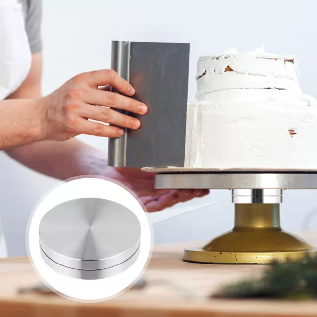Turntable Base Bearing Rotating Tray Metal Stand Cupcake Holder Aluminium Glass