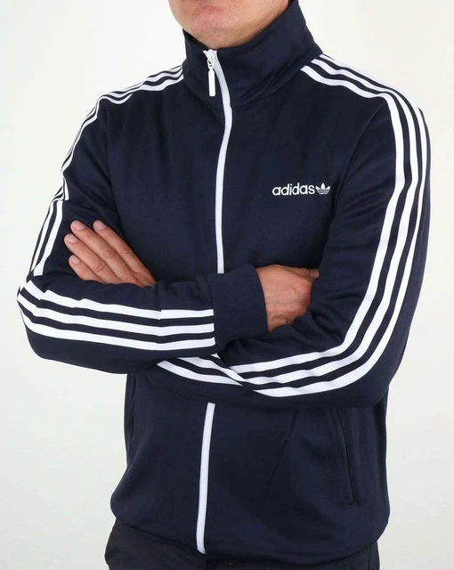 ADIDAS BECKENBAUER TRACK Top in Navy - 3 stripe tracksuit ADIDAS BECKENBAUER TRACK Top in Navy - 3 stripe tracksuit