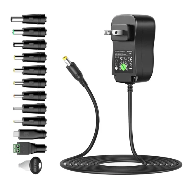 Universal AC/DC Adapter Multi-Voltage Switching Power Supply