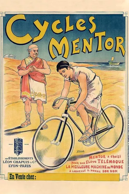 Poster Manifesto Locandina Pubblicità Stampa Vintage Biciclette Francesi Parigi