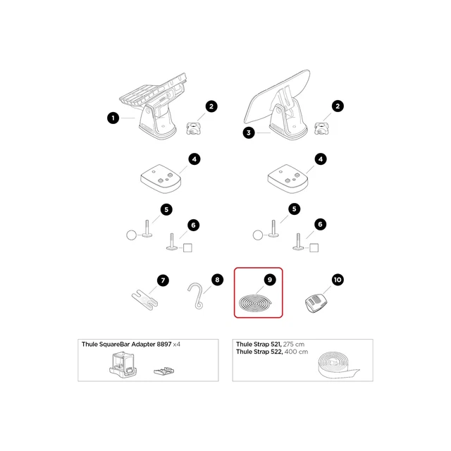 Thule Rope diametro 1/4" per DockGlide DockGrip 52833