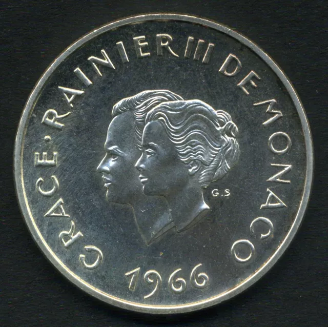 (2447) MONNAIE de MONACO 10 Francs argent, dixième anniversaire du mariage 1966
