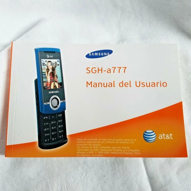Samsung SGH-a777 User Manual Español Spanish