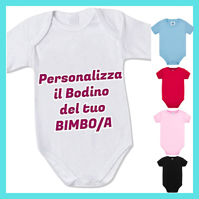 Body Tutina Neonato Bimbo Bambini Divertenti Personalizzato con foto in cotone