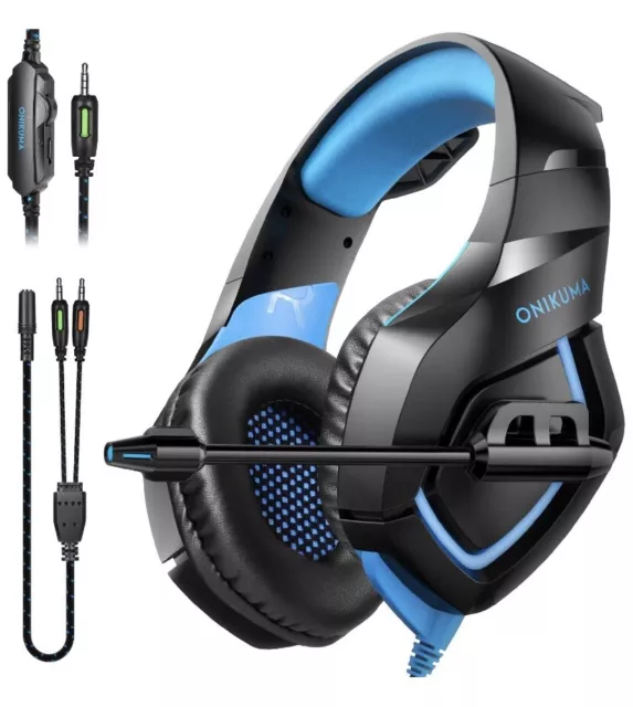 ONIKUMA K1 Stereo LED Gaming Headset for PS4 New Xbox One PC Laptop with Mic