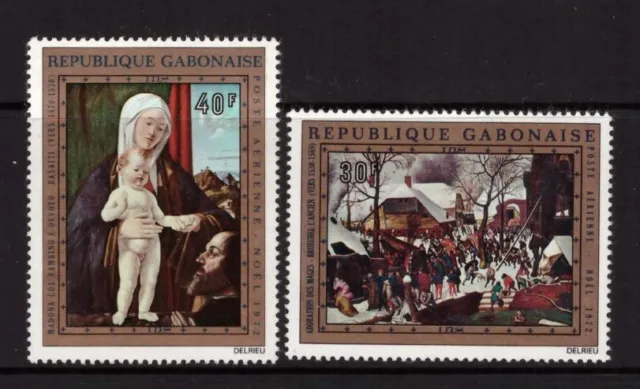 Gabon 1972 Christmas set MNH mint stamps
