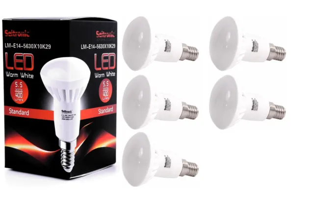 5X E14 LED Lampen von Seitronic 5,5 Watt, 400LM und 10LEDs Warm weiß 2900K