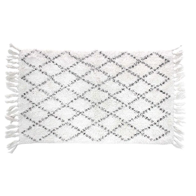 Tapis De Bain Latika Blanc 50 x 80 Coton - Douceur d'Intérieur